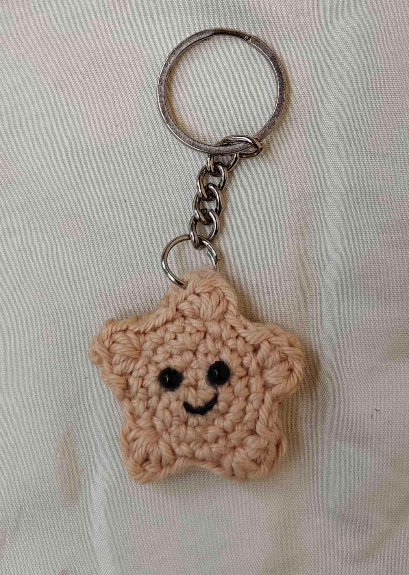 Mini Star Keychain CrochetByte