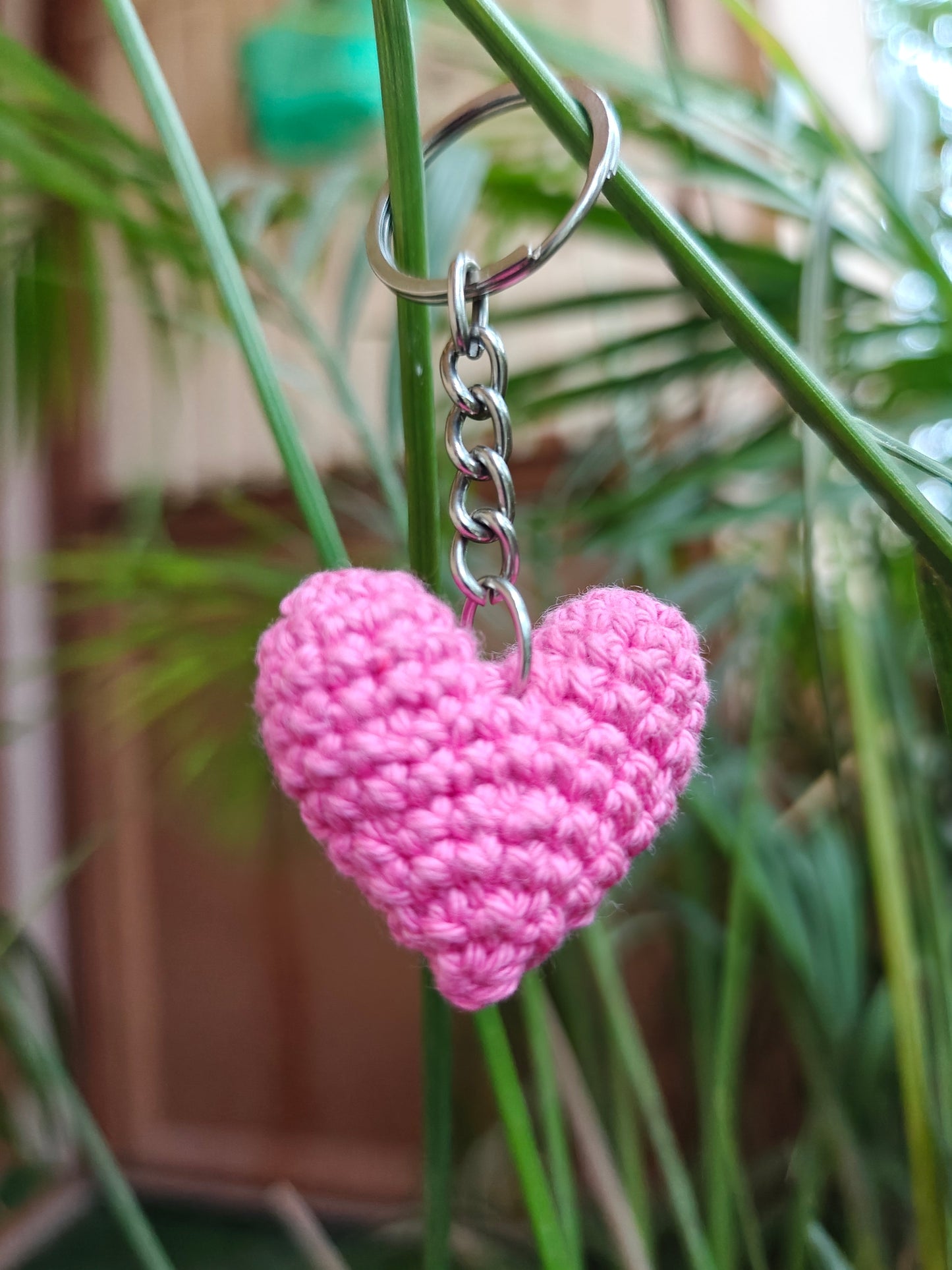 Heart Keychain CrochetByte