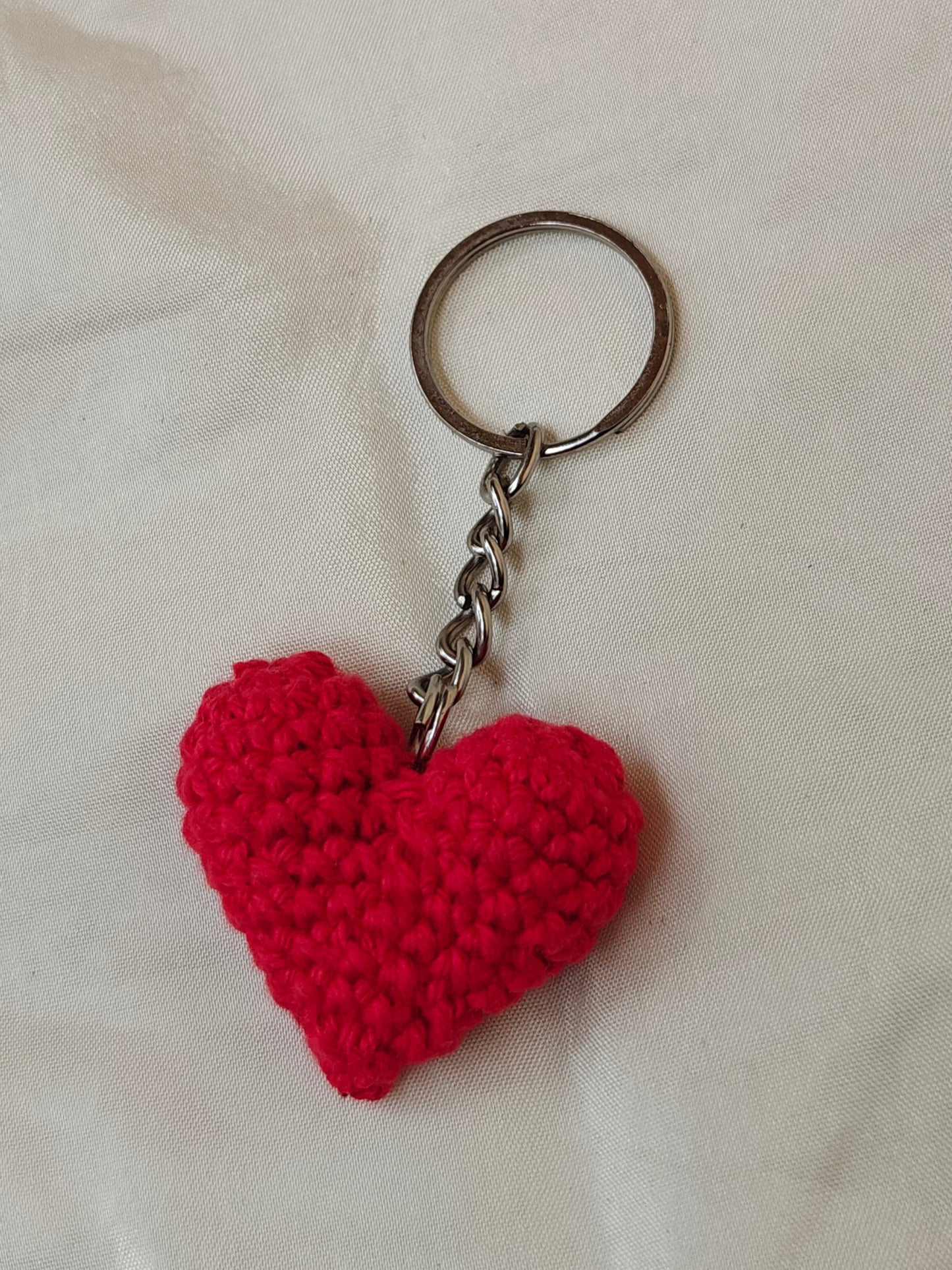 Heart Keychain CrochetByte