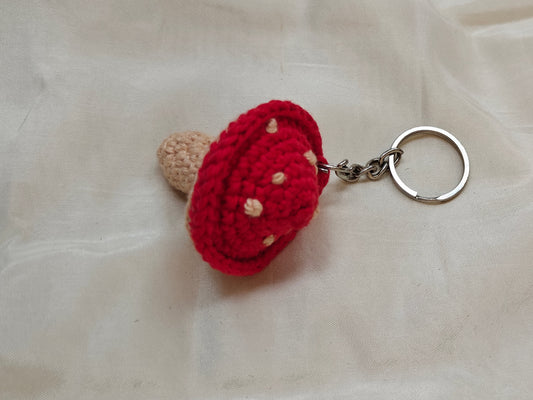 Mushroom Keychain CrochetByte