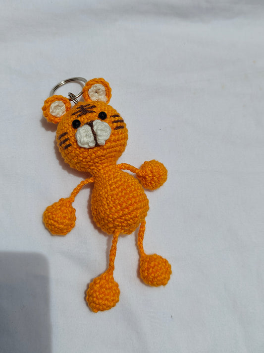 Tiger Keychain CrochetByte