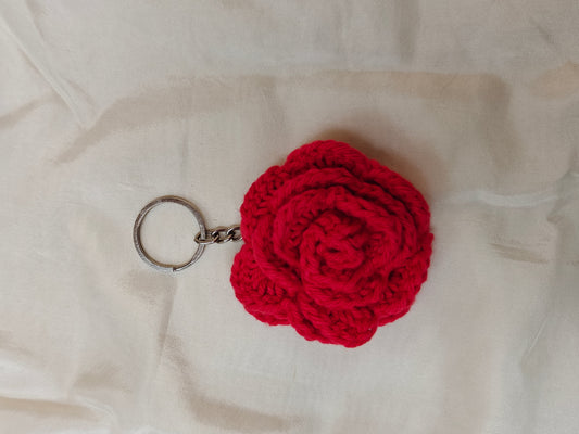 Rose Keychain CrochetByte