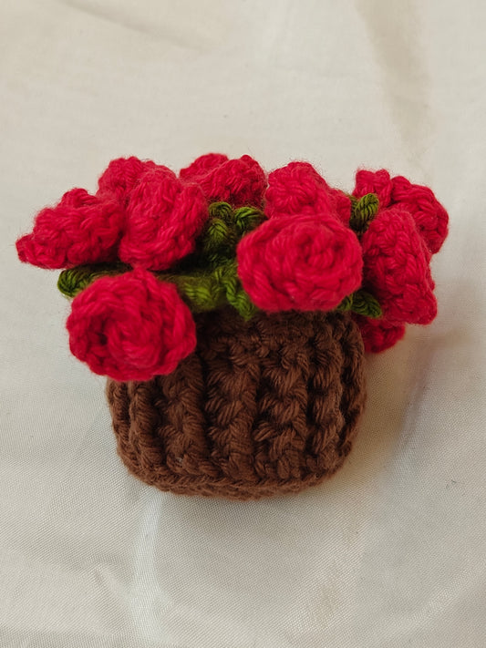 Rose Pot Coaster CrochetByte